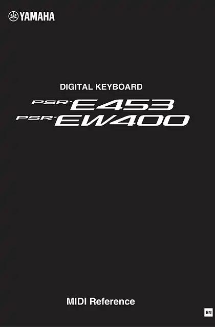 yamaha雅马哈PSR-E453_PSR-EW400 MIDI Reference